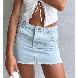 Denim mini skirt